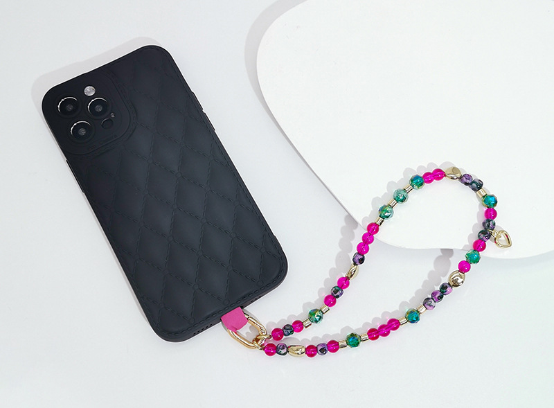 Eenvoudige Stijl Geometrisch Patroon CCB Kristallen Kralen Glazen Kralen Mobiele Telefoon Lanyard display picture 5