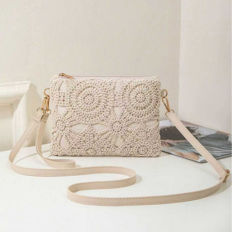 2025 nueva moda hueco flores bolsas de mano de estilo casual bolsas de lujo ligeras cotidianas ventas directas de fábrica
