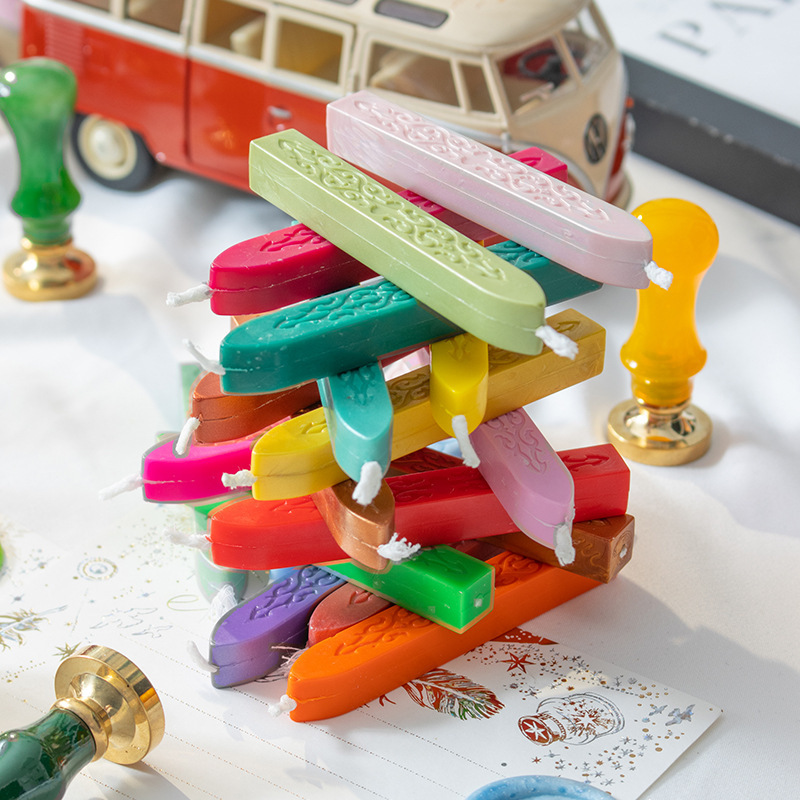 Tira de cera de sello de laca de fuego 42 cinta de plomo tira de cera de sellado sobre sello de regalo con núcleo patrón de flecha de laca de fuego cera de laca de fuego