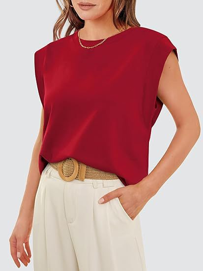 210g Weight Sleeveless Sleeve Length Pullovers Placket Type Raglan Sleeve Sleeve Type Cotton Fabric Type Long Top Length T-shirt Tops Type Holiday, Daily Occasion Round Neck Neckline Loose Fit Type Stripe, Solid Color Pattern Summer, Spring Season Women's Gender Casual Style Wholesale Women's Casual Stripe Solid Color Sleeveless T-Shirts 18