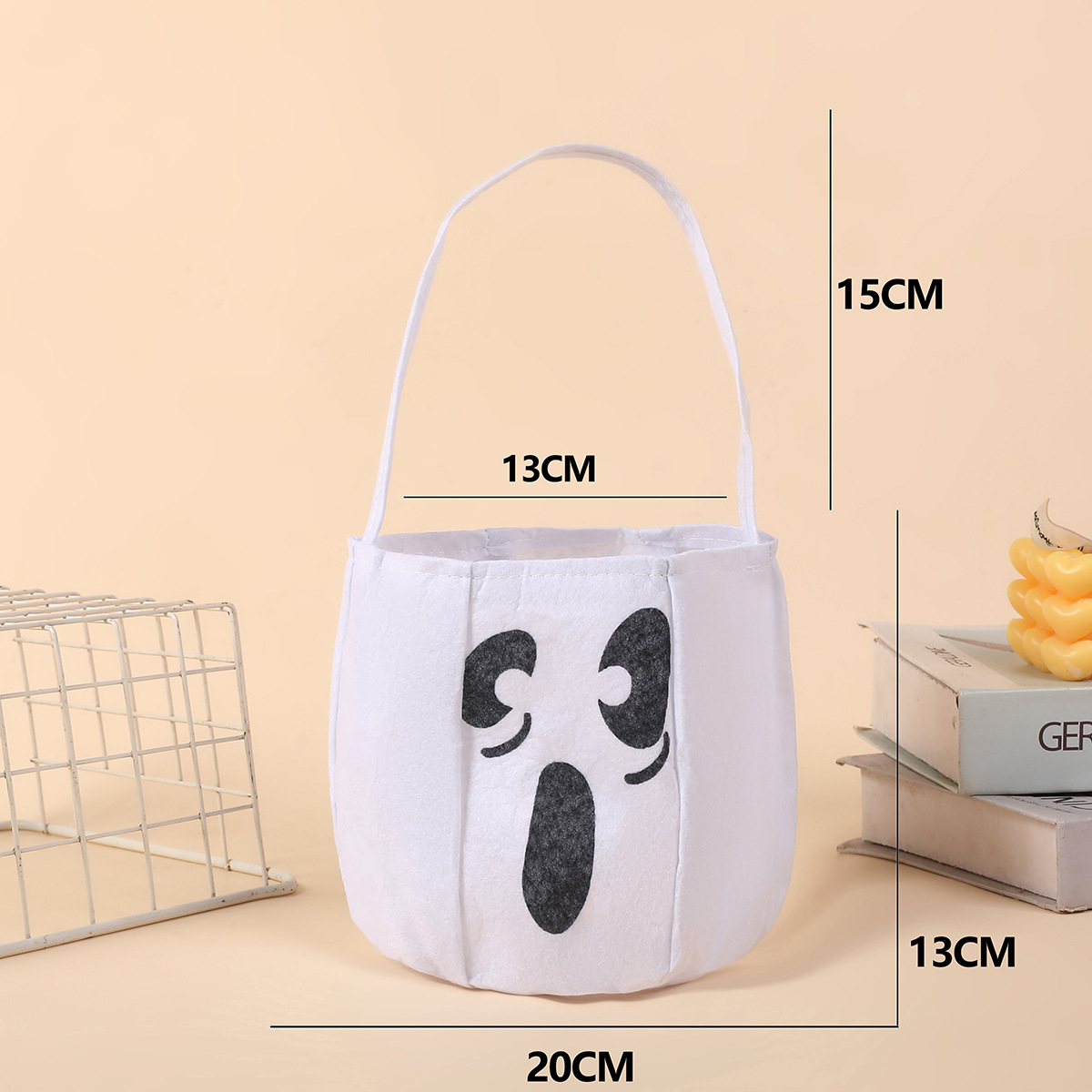 Bolsas de dulces de Halloween, bolsas de dulces, bolsas de calabaza tridimensionales portátiles, regalos para niños, accesorios del festival de fantasmas, bolsas de Halloween transfronterizas
