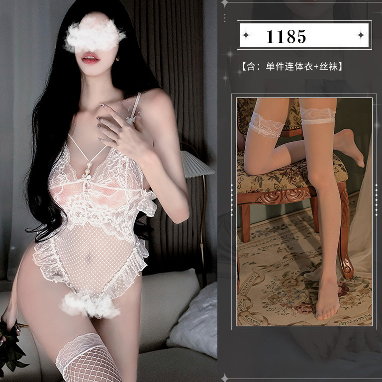 화이트[원피스]+레이스삭스