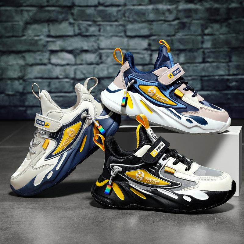 Liquidación especial niños zapatos Otoño e Invierno zapatillas de cuero medianas y grandes niños campus moda antideslizante zapatos Comercio exterior al por mayor