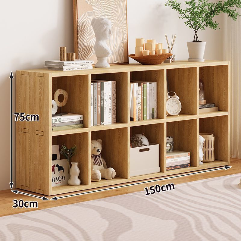 Solid Wood Bookshelf Floor-Standing Storage Rack Wall Combination Kindergarten Grid Cabinet Children's Bookshelf Living Room Storage Cabinet Bookcase