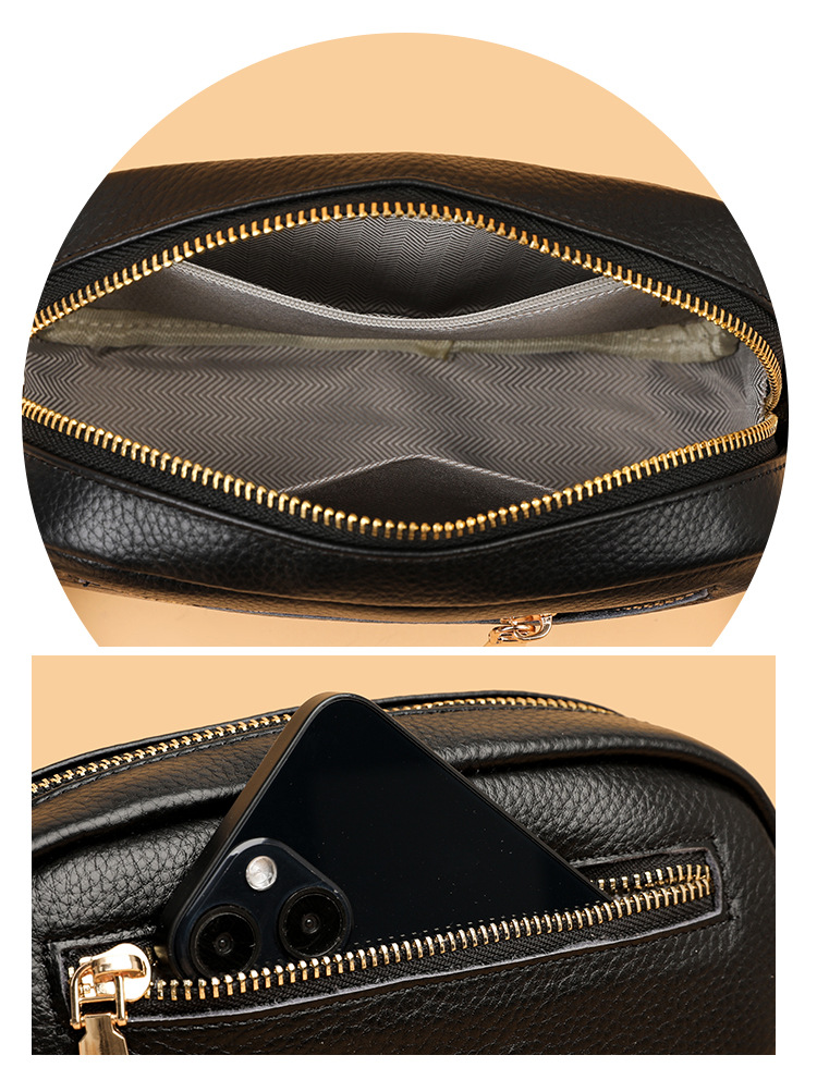 Genuine Leather Small Square Bag