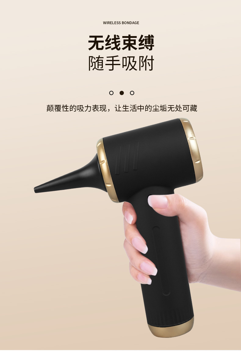 Cross-Border New Model Portable Car Vacuum Cleaner with Suction and Blowing Functions, Wireless Mini Vacuum Cleaner for Car and Home Use, Electric Dust Blower