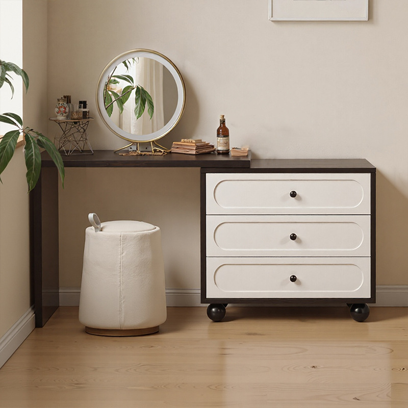 Tocador de estilo antiguo francés, cómoda, dormitorio moderno integrado, armario de cola de cama simple 2025 nuevo escritorio de maquillaje retro