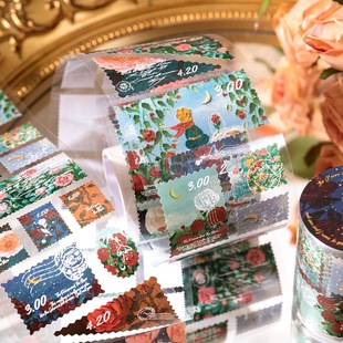 The Little Prince and the Rose Waste Stamps Tape Literary Retro Handbook Collage Landscaping Material Decorative Stickers