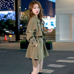 风衣外套小个子女2025新款春秋中长款韩版时尚洋气大衣设计感