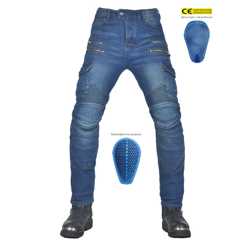 2024 nuevos jeans de motociclismo pantalones de carreras correa de cremallera de motociclismo anticaída pantalones de caballero