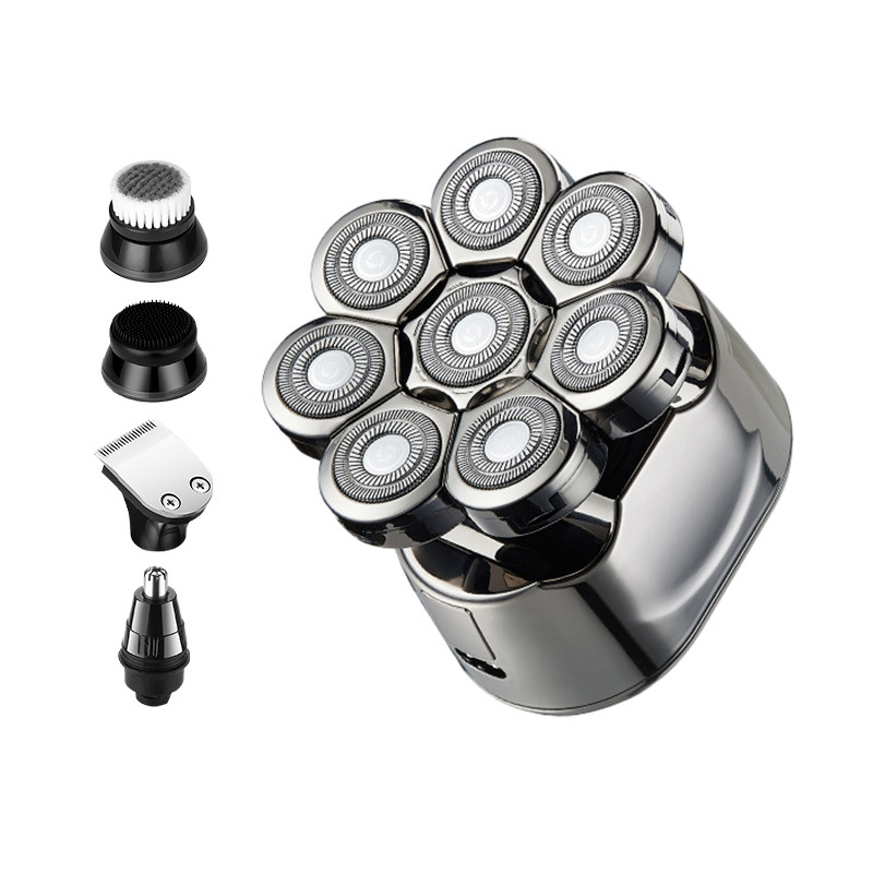 Cabeza calva transfronteriza artefacto afeitado cabeza auto-raspado máquina especial cabeza de ocho cuchillos cuerpo completo lavado máquina de afeitar eléctrica Fabricante Mayorista
