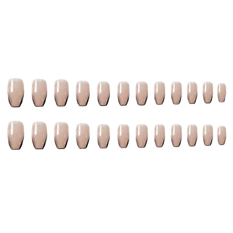 Desnuda negro francés desgaste uñas Ballet uñas parche desmontable falso uñas pieza manicura acabado uñas parche