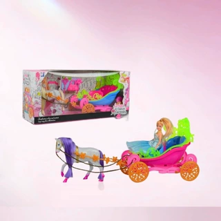 过家家马车玩具冰雪奇缘仿真洋娃娃带灯光音乐套装玩具女孩子礼物