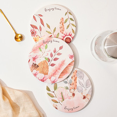 Drop-shipping kitchen wooden pot holders, heat-resistant mats, set with wooden rack, non-slip coasters for home and dining room, plate and bowl pads.