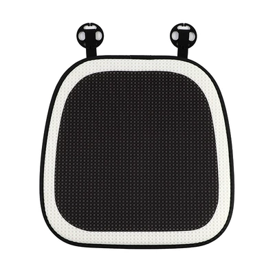 All-Season Simple Car Seat Cushion with a High-End Feel, Comfortable and Non-Slip Car Seat Cover, Trendy Car Interior Seat Cushion (Seat cushion, seat cover) - ice-silk-white-edge-square-cushion-front-row