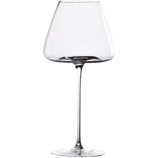 Light Luxury Modern Simple Transparent Glass Burgundy Red Wine Glass Household High-end Crystal Groove Wine Goblet