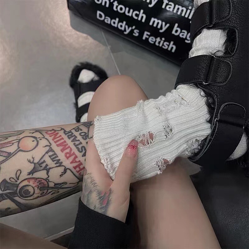 Ripped Socks for Men and Women Ins Trendy Versatile Internet Celebrity Colorfulful Retro Old Beggar Socks Mid-Tube Cotton Socks Thick Line Pile Socks Ripped Socks for Men and Women Ins Trendy Versatile Internet Celebrity Colorfulful Retro Old Beggar Socks Mid-Tube Cotton Socks Thick Line Pile Socks