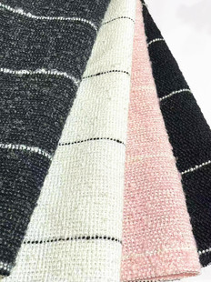 Wool Woolen Velvet Ready-made Horizontal Strips of Small Fragrant Plaid Outwear Clothing/shoes and Hats/luggage Fabric