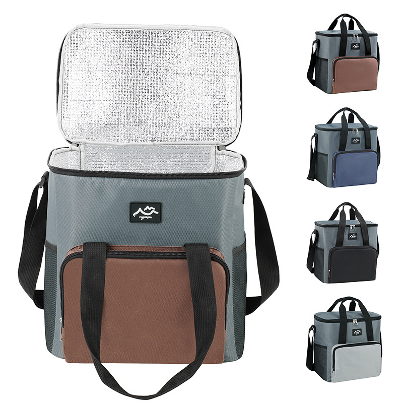 Bolsa aislante portátil transfronteriza, bolsa de picnic al aire libre, bandolera de gran capacidad, bolsa de hielo, bolsa de almuerzo, bolsa de almuerzo, trabajo con comida, conservación fresca