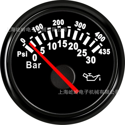 automobile instrument: 10Bar 30Bar with - black-frame-black-bottom-0-30bar