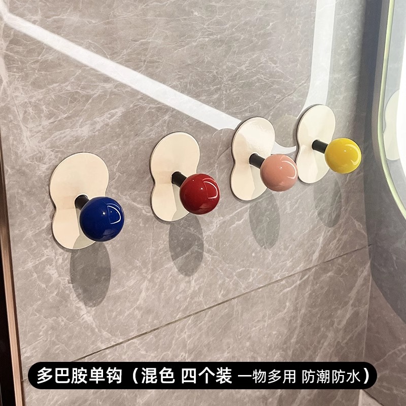 Baño sin perforación, fuerte gancho de viscosa, baño para el hogar, pared creativa, gancho de soporte de carga de almacenamiento de toalla