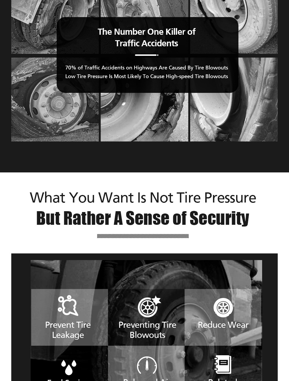Large Truck Tire Pressure and Temperature Monitor with Large Screen Display, Multi-Wheel Simultaneous Display, Color Screen Design, Built-In and External Sensors