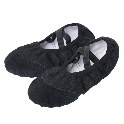 Lace-free dance shoes ballet shoes new breathable sports four-season flesh-colored red training shoes for children and adults