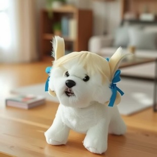 Cross-Border Pet Straight Hair Wig Bow Ribbon Double Ponytail Wig Cat and Dog Universal Cute Funny Holiday Accessories