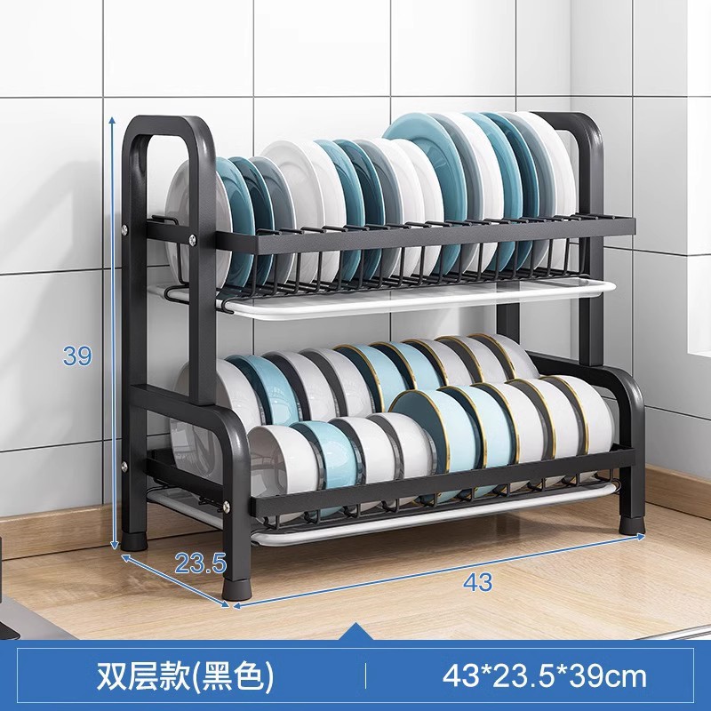 Estante para platos de drenaje Estante de encimera de cocina multifuncional para el hogar, vajilla, platos, palillos, estante de almacenamiento de drenaje