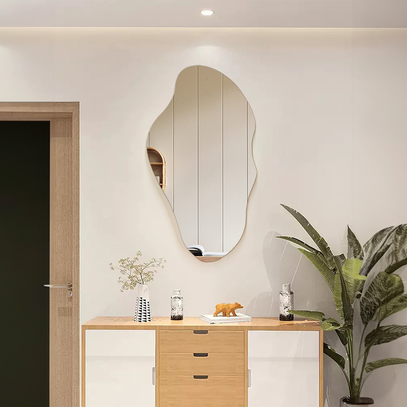 Factory Direct Sales Bathroom Mirror Hanging Mirror Bathroom Special-Shaped Mirror Wall-Mounted Cosmetic Mirror Washbasin Mirror