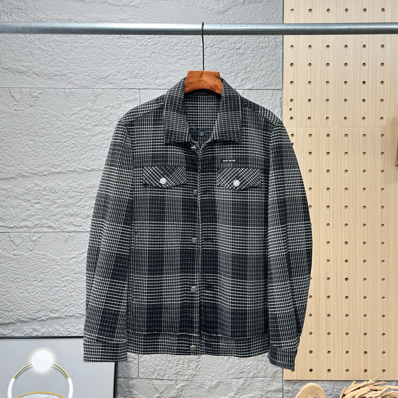 H Brand Label~ High-Quality Design! Autumn and Winter Men's Separate Compartment Laminated/Warm Lapel Casual/Fleece Jacket Trend