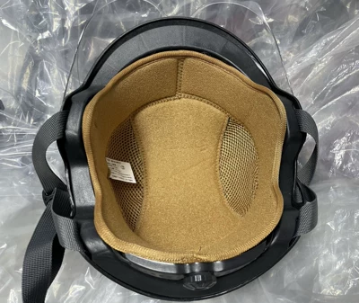 Motorcycle Electric Vehicle 3C: Motosiklet dəbilqələri - half-helmet-lined-with-brown-with-fixed-velcro
