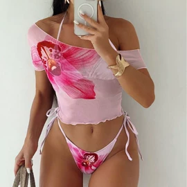 比基尼;三件套泳装;连体泳衣