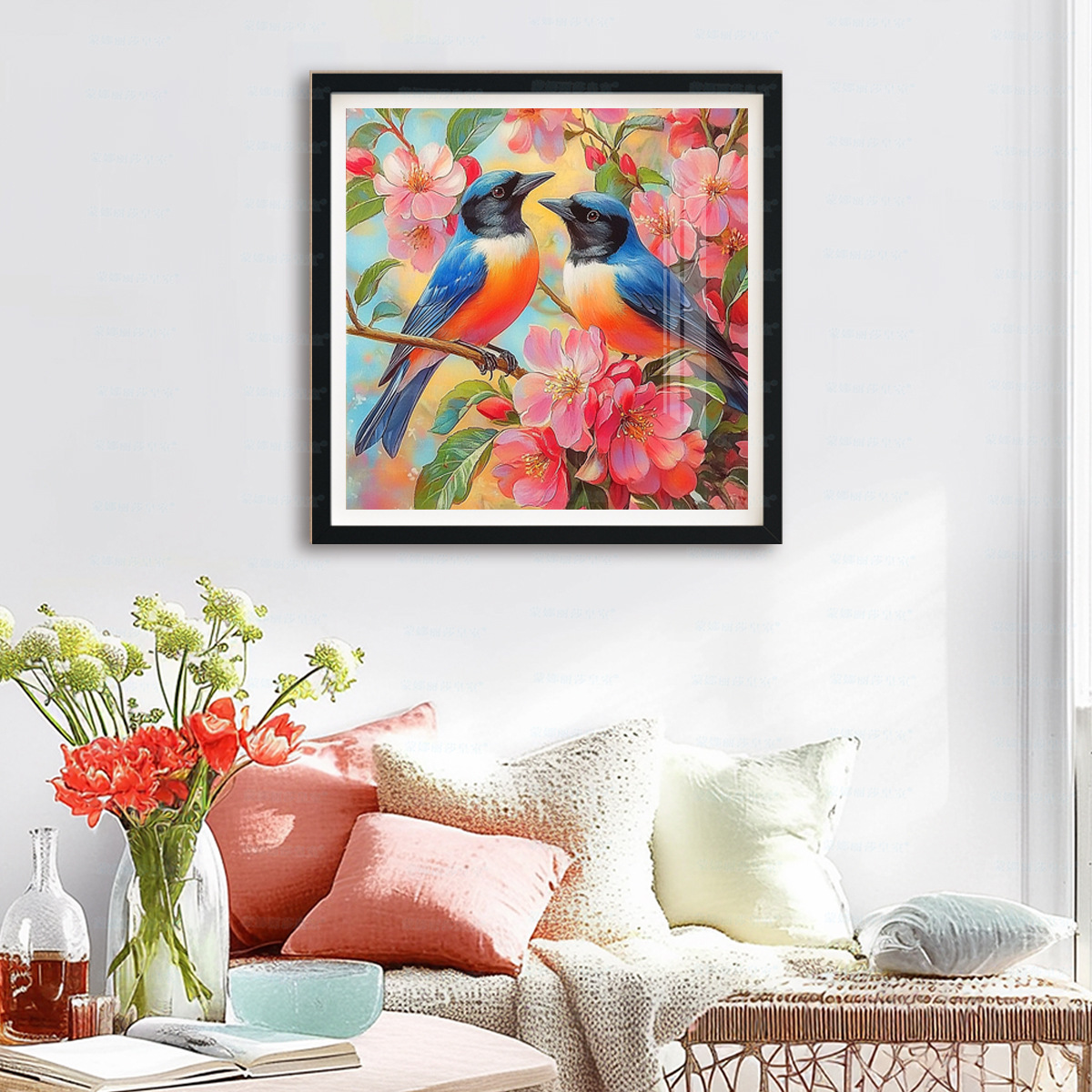 [Algodón importado] Mona Lisa Royal Cross Stitch está en la rama nueva línea de sala de estar simple festiva image 6