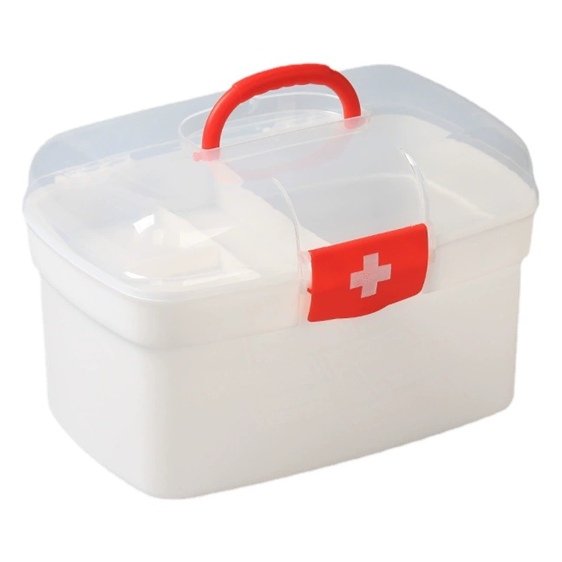 Фармацевтическая коробка Коробка для бытовых лекарств Коробка для хранения лекарств разделена на несколько слоев портативная медицинская аптечка прозрачная аптечка