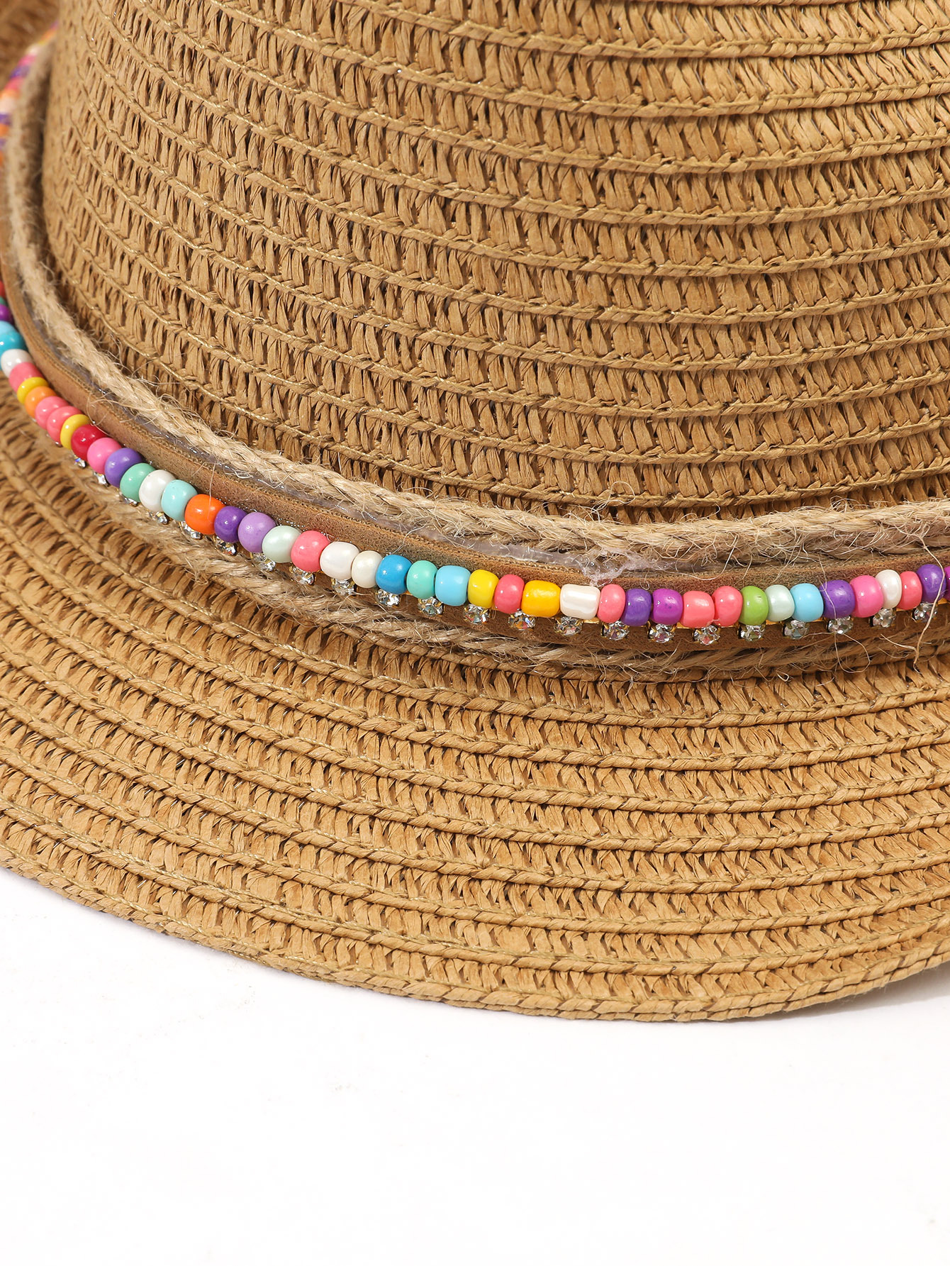 Women's Vacation Classic Style Geometric Curved Eaves Sun Hat Straw Hat display picture 19