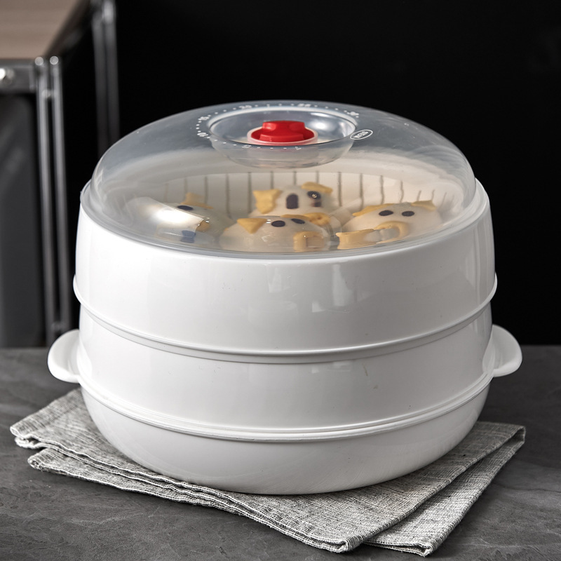 Factory Direct Sales Microwave Oven Special Utensils Can Be Heated Steamer Steamer Box Multi-Layer Hot Steamed Buns Thickeneded Food Grade Factory Direct Sales Microwave Oven Special Utensils Can Be Heated Steamer Steamer Box Multi-Layer Hot Steamed Buns Thickeneded Food Grade