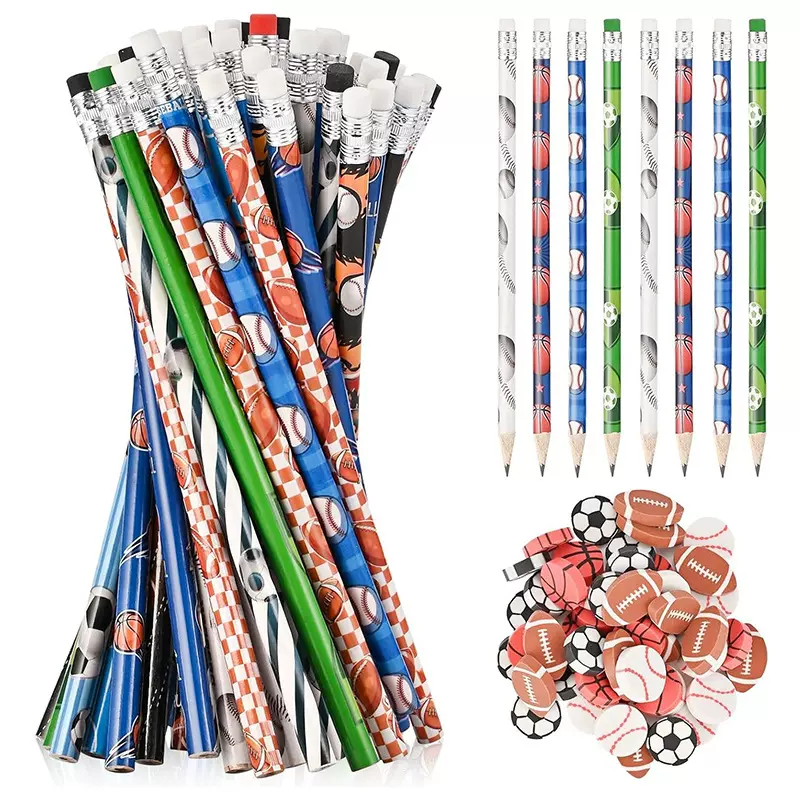 卡通足球HB不断芯铅笔学生儿童绘画幼儿园活动礼品文具批发