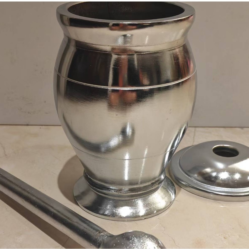 批发特价大号涂层铸铁捣药罐药钵药杵捣碎器药缸药盅生铁捣蒜罐