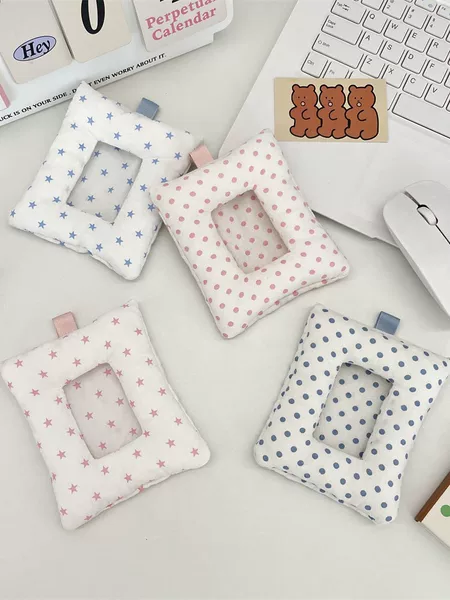 5921 Cute Cotton-Filled Card Holder Card Holder Card Business Card Student Portable Id Storage Bag Bank Card Organizer Bag