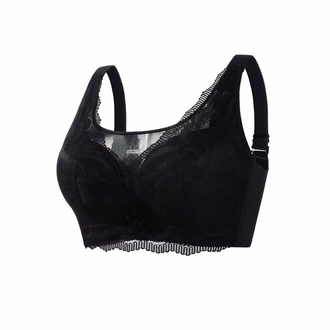 无 Steel ring bra, lace light and thin underwear, supporting sexy tube top, bra top