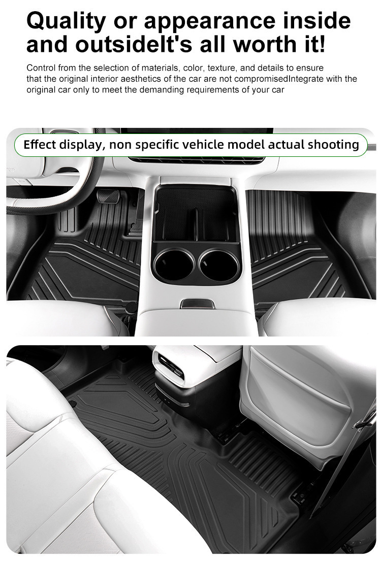 Suitable for 24-25 Volvo Ec40 Right-Hand Drive Car Floor Mats Waterproof Tpe Floor Mats Trunk Mats Cross-Border