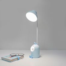 LED护眼笔筒台灯创意卡通小夜灯USB充电手机支架款阅读小台灯