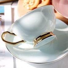 轻奢咖啡杯套装欧式小奢华下午茶杯碟勺三件套英式陶瓷家用红茶杯