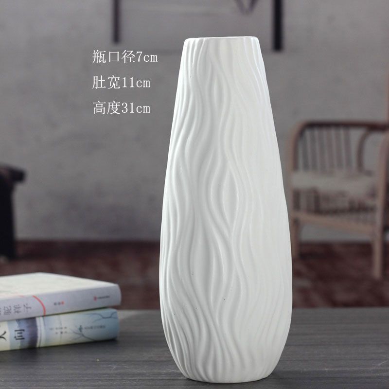 Modern Simple Ceramic Vase Home Office Living Room Decorative Ornaments Hydroponic Rich Bamboo Flower Flower Container