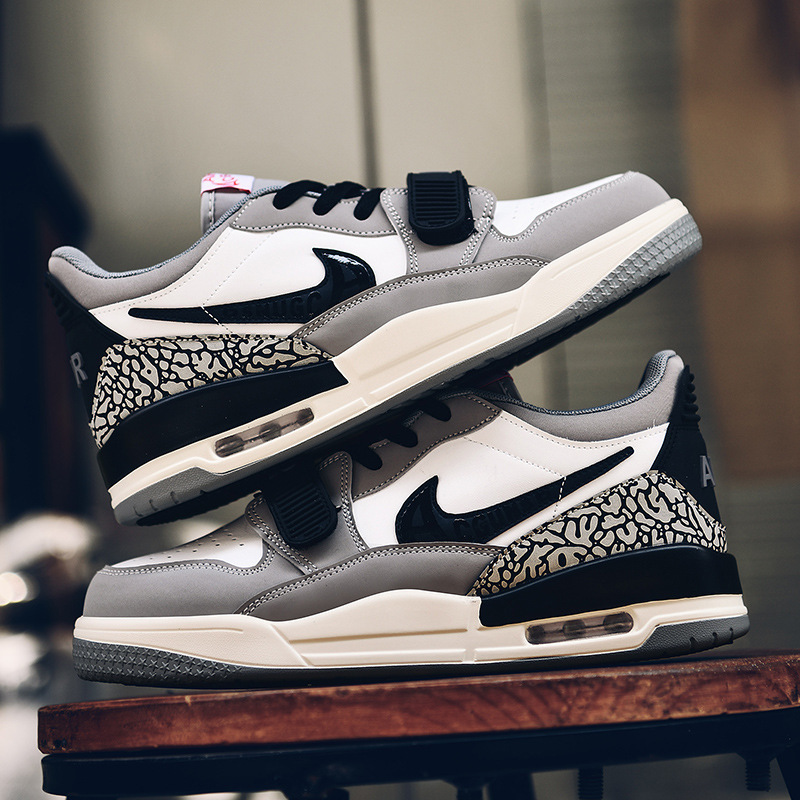 Basketball Shoes Aj312 Air-Cushioned Sneakers for Men, Shock-Absorbing and Non-Slip Sports Shoes for Men and Women, Youth Practical Shoes for Students