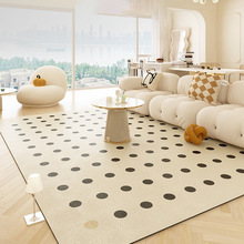 奶油风家用地毯圈绒卧室满铺茶几毯客厅沙发地毯耐脏易打理地垫