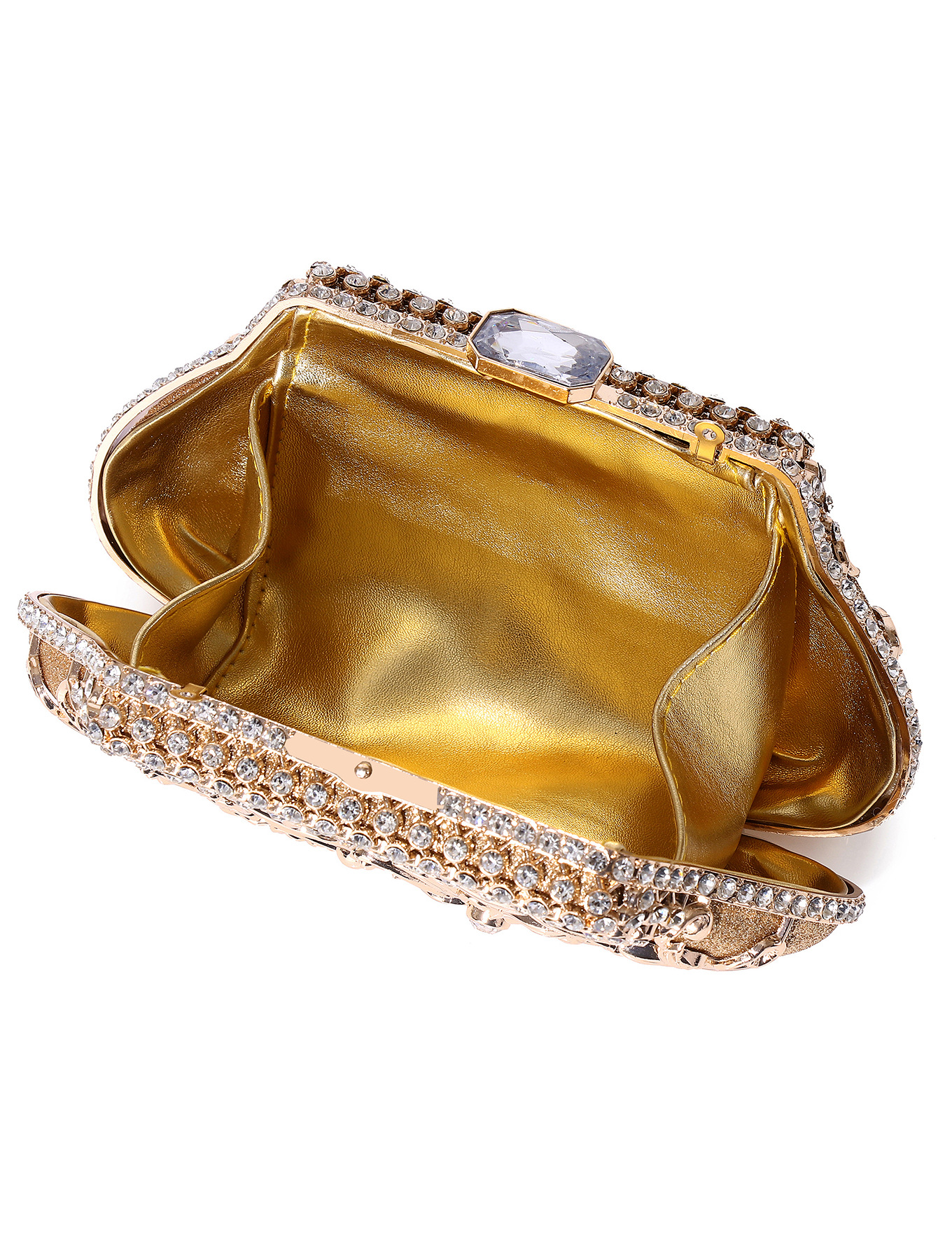 Single Shoulder Strap Strap Type Pu Leather Alloy Solid Color Square Evening Bags
