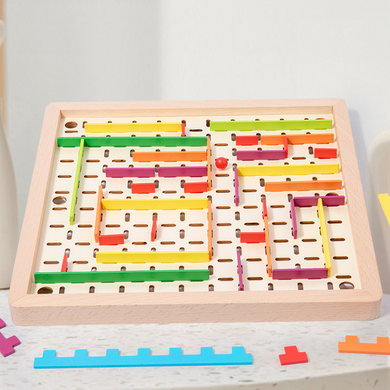 Desmontaje transfronterizo laberinto combinado juguete puzzle infantil educación temprana juegos de mesa para niños y niñas pensamiento creativo madera