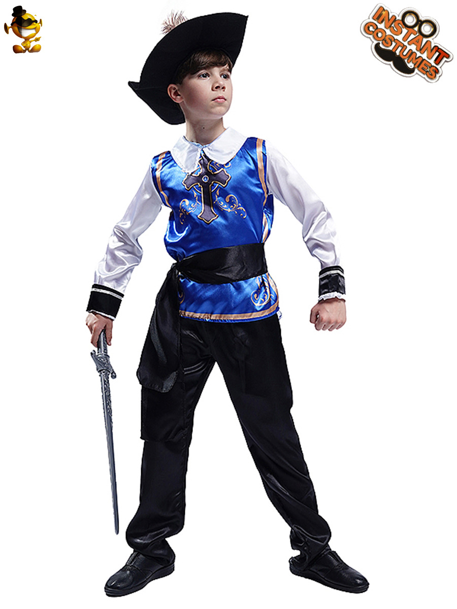 Transfronterizo de Halloween Cosplay traje de la etapa traje de niño pequeño traje de mosquetero